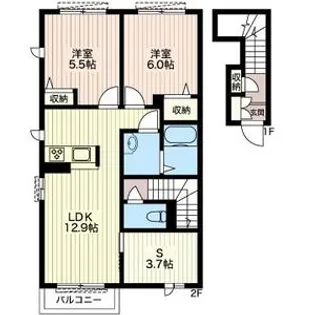 アンビエラ東が丘【2階】の間取り