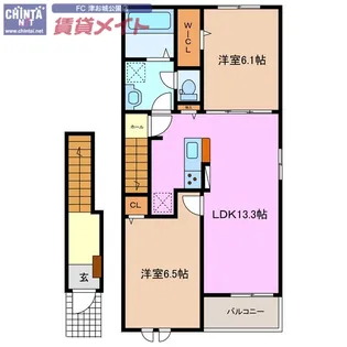 ヘリテージ【2階】の間取り