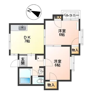 コーポマルイII【2階】の間取り