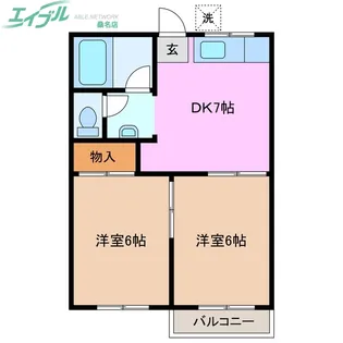 富士ハイツ【2階】の間取り