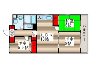 木崎台マンション【4階】の間取り