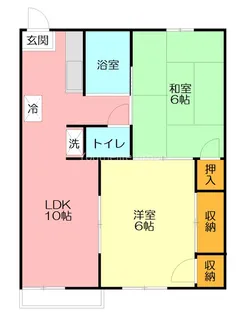 芦添ハイツ1号【1階】の間取り