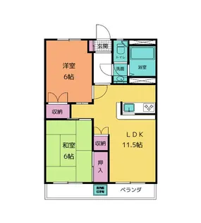 向坂マンションB【2階】の間取り