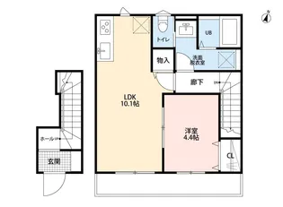リーブルファイン東千葉【1階】の間取り