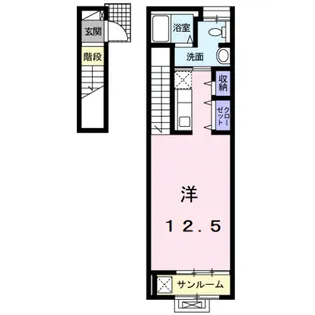 ガーデンハウスM C【2階】の間取り