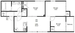 Ms Kitty【2階】の間取り