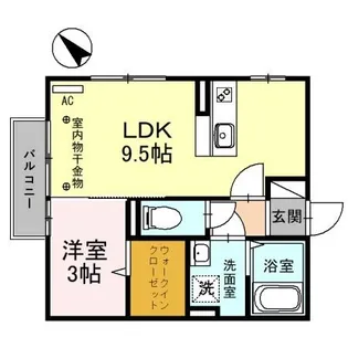 リビングタウン小松参番館A【1階】の間取り