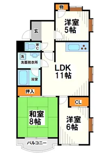 マリオンつつじヶ丘【2階】の間取り