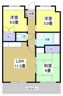 ピュア旭ヶ丘【3階】の間取り