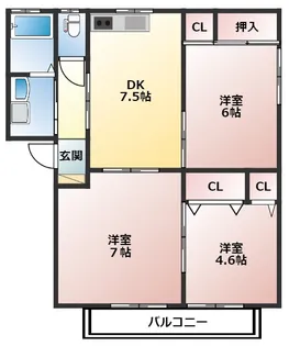 グランシード府中I【1階】の間取り