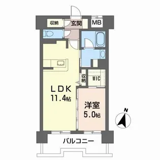 シャーメゾンステージ 広瀬通【6階】の間取り