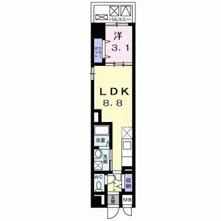 エテルノ阪急伊丹【7階】の間取り