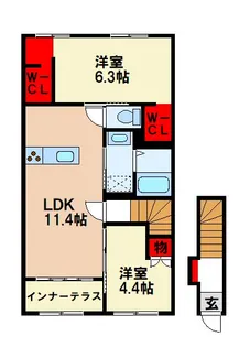 フローラリア原【2階】の間取り