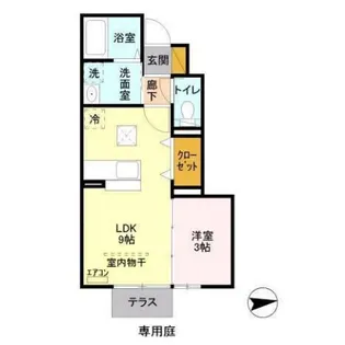 ルミエール瑞穂 壱番館【1階】の間取り