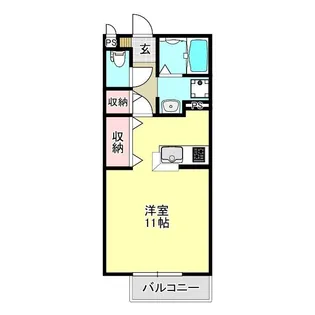 ラコリンヌダボンドンス【1階】の間取り