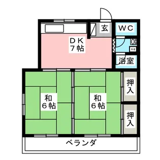 スカイビル【2階】の間取り