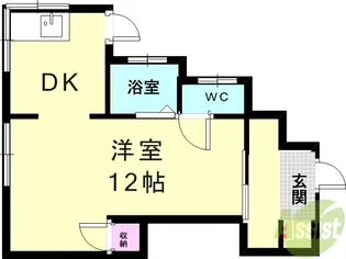 妙法寺池ノ内2戸アパート(3)【1階】の間取り