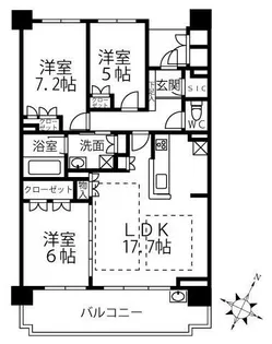 ザ・ライオンズ池田C棟【2階】の間取り
