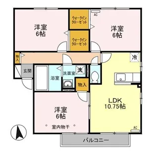 セジュール喜多 H【2階】の間取り