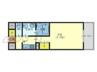 ドゥーエ森ノ宮【12階】の間取り