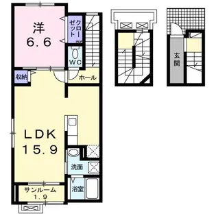 ラフィーナ寺山【3階】の間取り