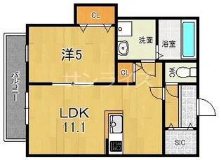 PORTO放出【3階】の間取り