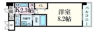 S-RESIDENCE宇品海岸【8階】の間取り