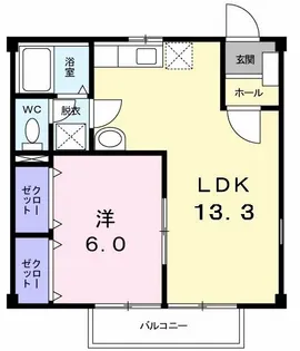 貝塚ハイツ【2階】の間取り