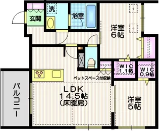 アノイエ 東棟【3階】の間取り