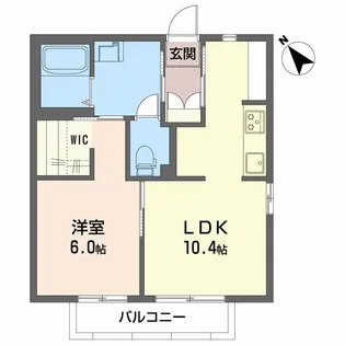 ソレアード吉成【2階】の間取り