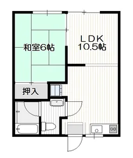 サニーハイツ【1階】の間取り