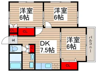 ム-ンハイツ【2階】の間取り