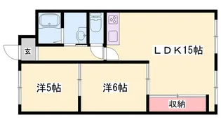 槇得ハイツII【1階】の間取り