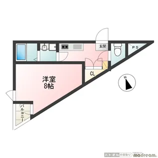 グランビラ梅本【1階】の間取り