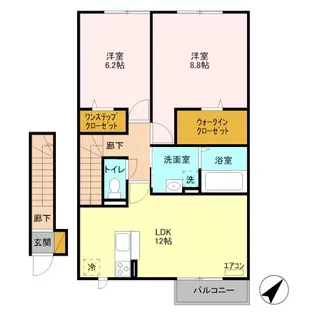 グリーンコート 参番館【2階】の間取り