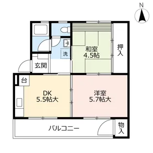 UR徳力【5階】の間取り