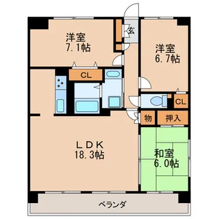 ファヴォ-ル白壁【10階】の間取り