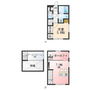 N-FLAT SHIMOKANUKI【1階】の間取り
