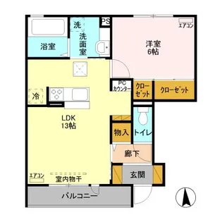 クローバー【1階】の間取り
