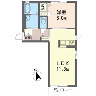 シャーメゾン・シュロス【1階】の間取り