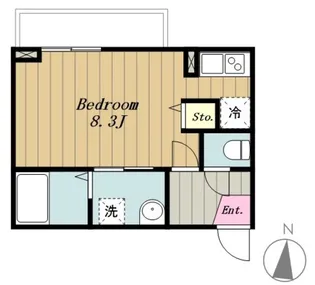 ルピナス堀之内【1階】の間取り