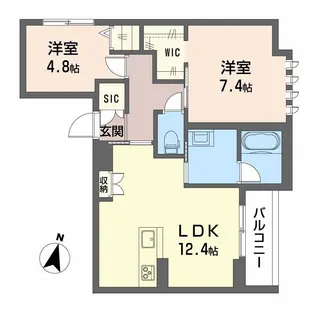 エトリヴィエール【2階】の間取り
