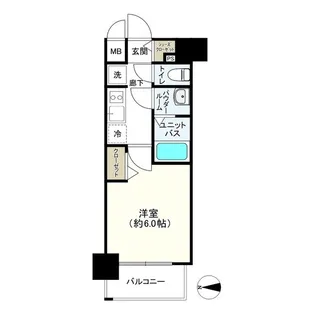 プレサンス梅田東グラッド【6階】の間取り