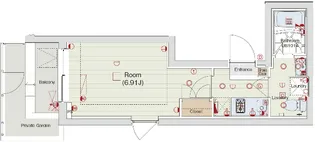 セリュークス品川東大井II【1階】の間取り