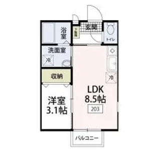 エルメゾンプラスパ【2階】の間取り