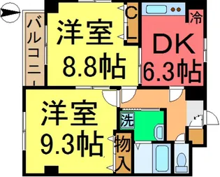 グランドゥール【3階】の間取り