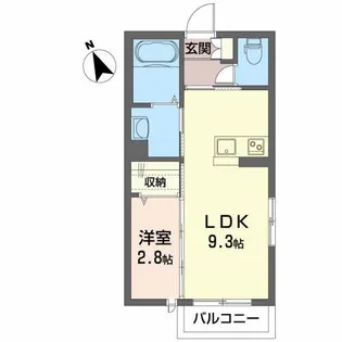 シャーメゾン緑町【1階】の間取り