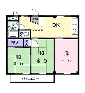 ファミールコート美和【2階】の間取り