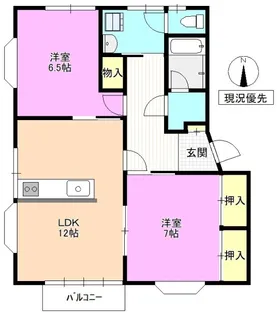 ビラ天竺【1階】の間取り
