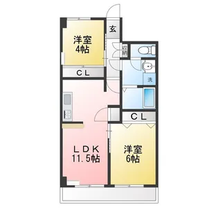 秀和蒲田レジデンス【4階】の間取り